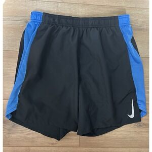 Nike Dri-FIT Running Shorts Black Blue Women's Size Medium Athletic Shorts‎